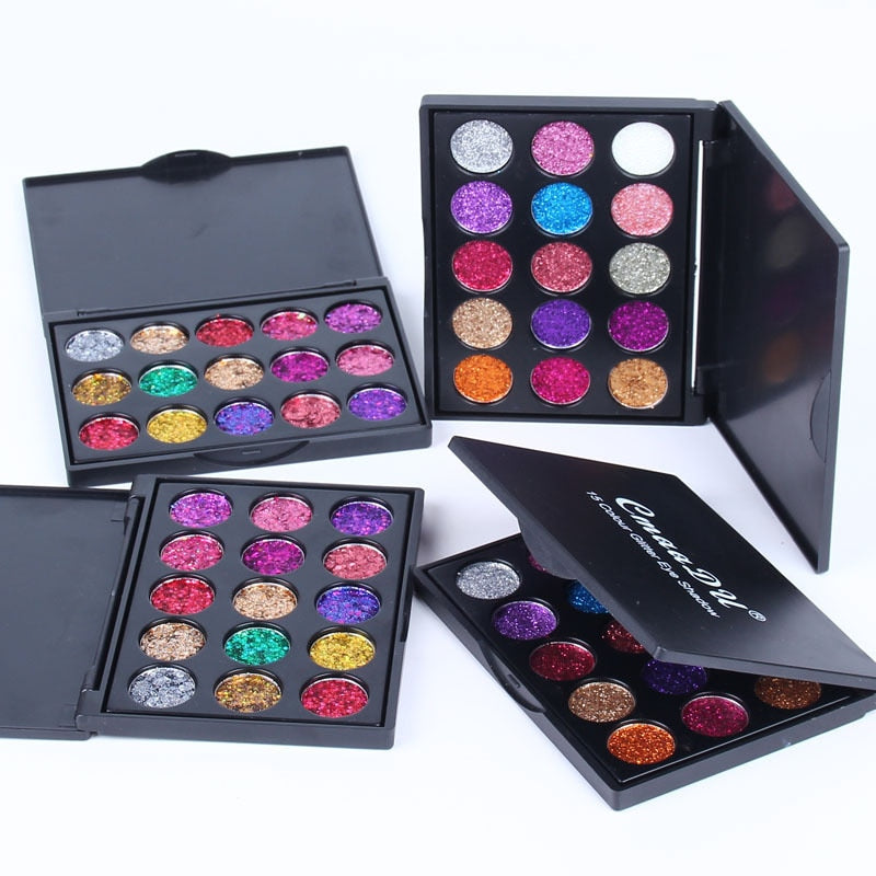 Brilho Aurora - Paleta de Sombras à Prova d'Água com Tons Glitterizados